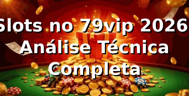 Slots no 79vip 2026: Análise Técnica Completa 🎰
